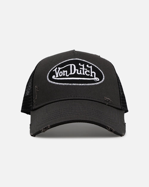 Von Dutch Torn Trucker Snapback Black