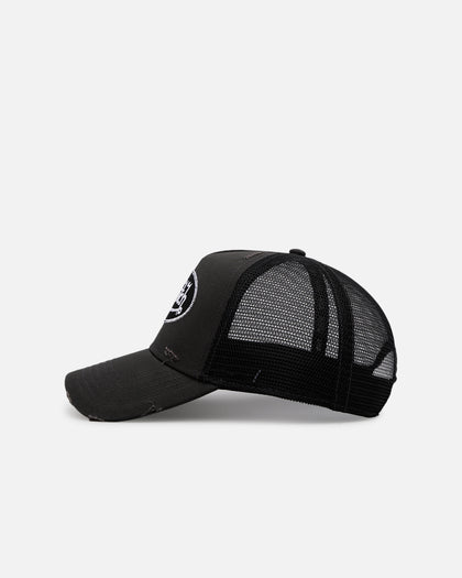 Von Dutch Torn Trucker Snapback Black