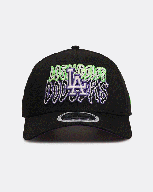 New Era Los Angeles Dodgers 'Spooky Script' 9FORTY A-Frame Snapback Black/Green/Purple