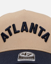 47 Brand Atlanta Braves 'Arch' 47 Offside Snapback Khaki/Official Team Color