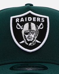 New Era Las Vegas Raiders 'Evergreen' 9FORTY A-Frame Snapback Dark Green
