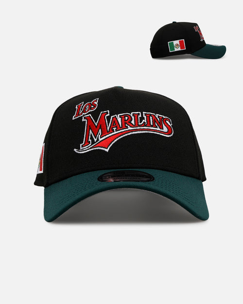 New Era Florida Marlins 'Mexican Independence Day 2.0' 9FORTY A-Frame Snapback Black/Green
