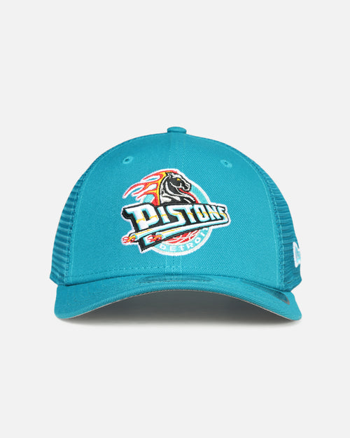 New Era Detroit Pistons 'HWC' 9SEVENTY Trucker Stretch Snapback Turquoise