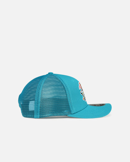 New Era Detroit Pistons 'HWC' 9SEVENTY Trucker Stretch Snapback Turquoise