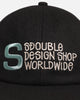 S Double Wool Strapback Cap Black
