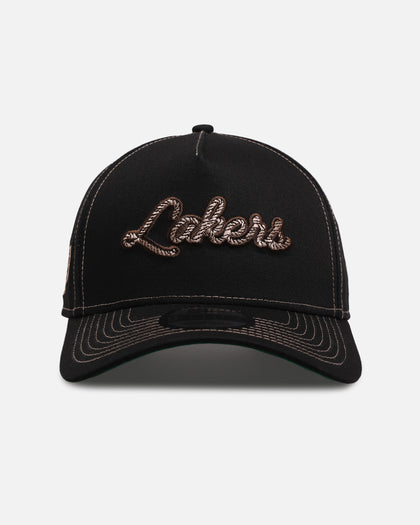 New Era Los Angeles Lakers 'Rope Script' 9FORTY A-Frame Snapback Black/White