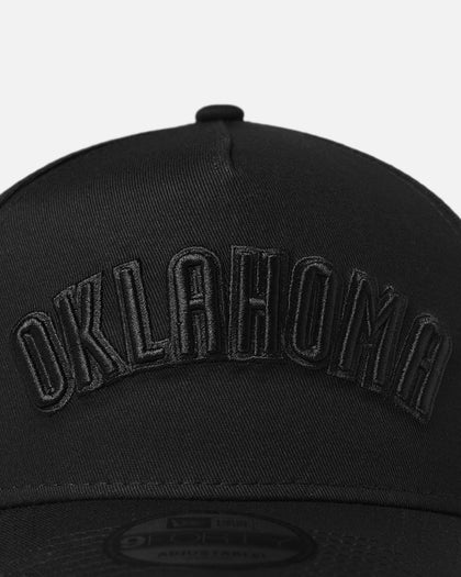 New Era Oklahoma City Thunder 'NBA Black On Black' 9FORTY A-Frame Snapback Black