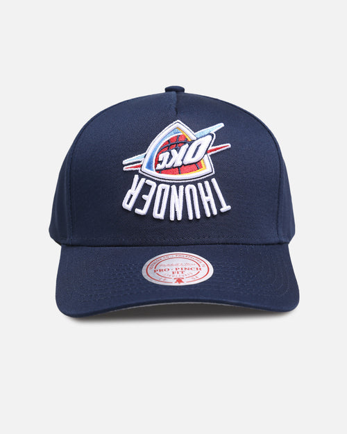 Mitchell & Ness Oklahoma City Thunder 'Upside Down Logo' Pro Pinch Snapback Navy