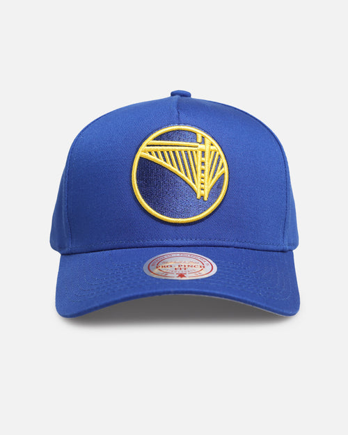 Mitchell & Ness Golden State Warriors 'Upside Down Logo' Pro Pinch Snapback Royal Blue
