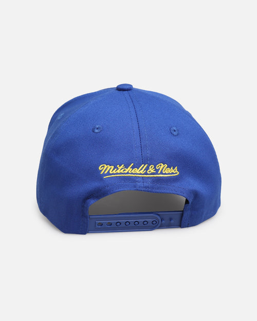 Mitchell & Ness Golden State Warriors 'Upside Down Logo' Pro Pinch Snapback Royal Blue