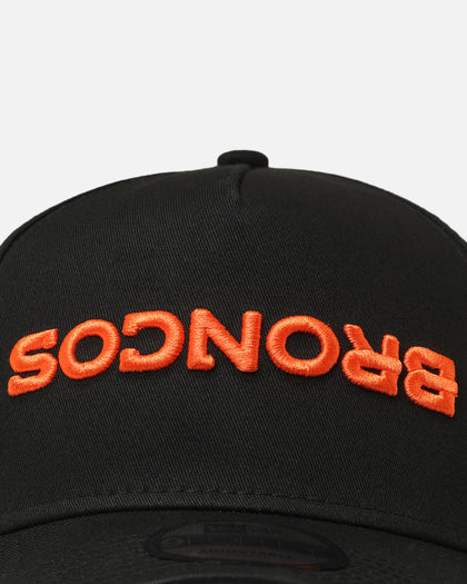 New Era Denver Broncos 'Upside Down Logo' 9FORTY A-Frame Snapback Black