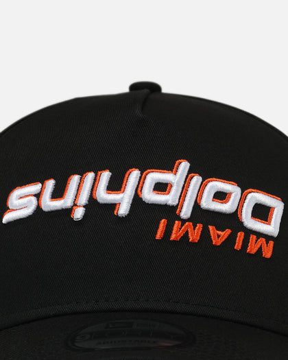 New Era Miami Dolphins 'Upside Down Logo' 9FORTY A-Frame Snapback Black