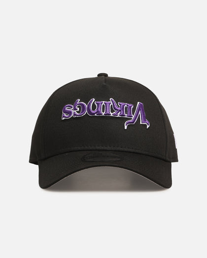 New Era Minnesota Vikings 'Upside Down Logo' 9FORTY A-Frame Snapback Black