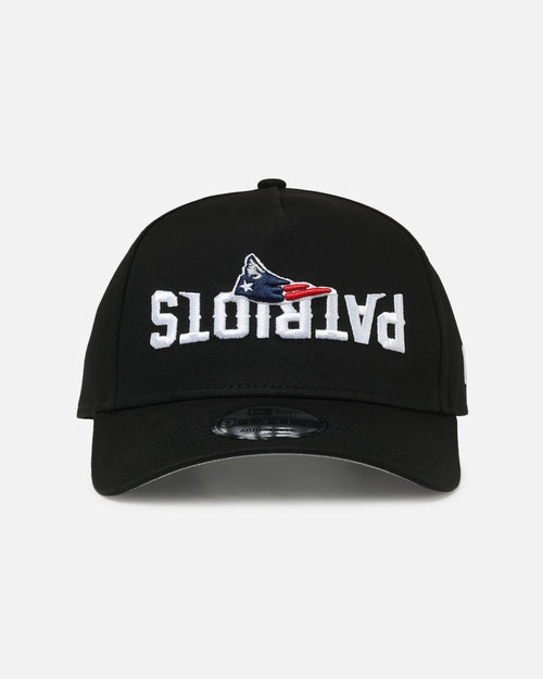 New Era New England Patriots 'Upside Down Logo' 9FORTY A-Frame Snapback Black