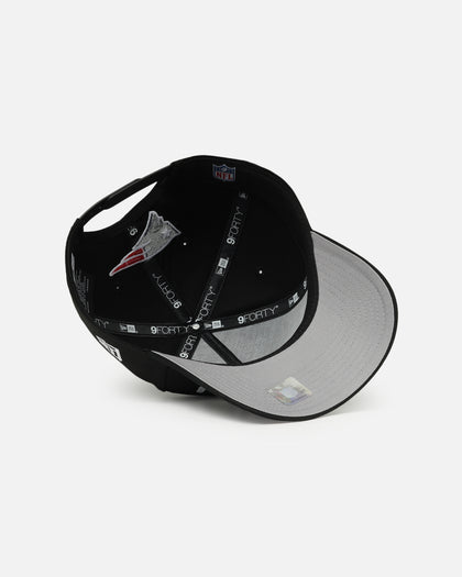 New Era New England Patriots 'Upside Down Logo' 9FORTY A-Frame Snapback Black