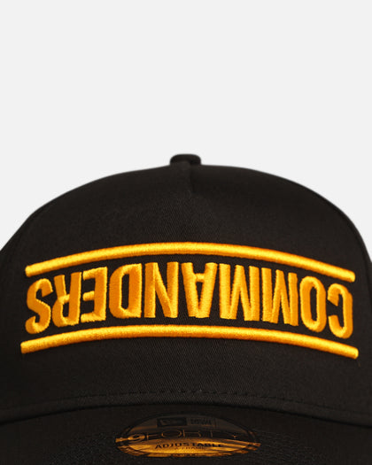 New Era Washington Commanders 'Upside Down Logo' 9FORTY A-Frame Snapback Black