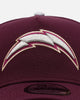 New Era Los Angeles Chargers 'Plum' 9FORTY A-Frame Snapback Plum