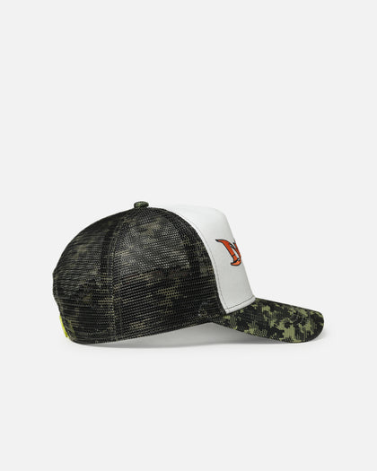 Loiter X Yu-Gi-Oh! Millenium Puzzle Snapback Hat Green Camo
