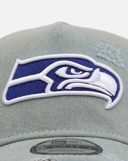 New Era Seattle Seahawks 'Denim' 9FORTY A-Frame Snapback Light Wash Denim