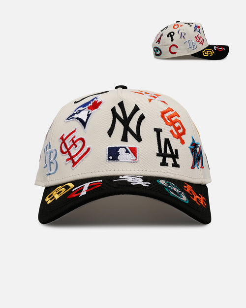 New Era MLB 'All Over Leagues' 9FORTY A-Frame Snapback Chrome/Black