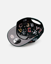 New Era MLB 'All Over Leagues' 9FORTY A-Frame Snapback Dark Green