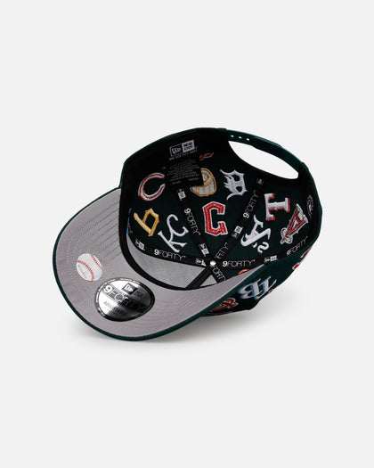 New Era MLB 'All Over Leagues' 9FORTY A-Frame Snapback Dark Green