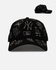 New Era MLB 'All Over Leagues' 9FORTY A-Frame Snapback Black/Charcoal