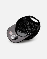 New Era MLB 'All Over Leagues' 9FORTY A-Frame Snapback Black/Charcoal