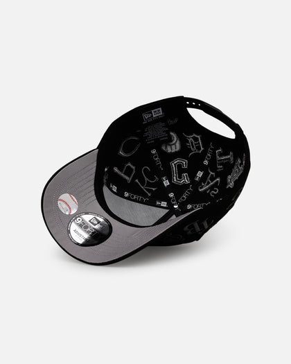 New Era MLB 'All Over Leagues' 9FORTY A-Frame Snapback Black/Charcoal