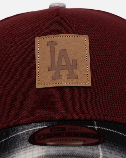 New Era Los Angeles Dodgers 'Workwear' 9FORTY A-Frame Snapback Maroon