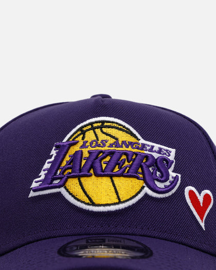 New Era Los Angeles Lakers 'Team Color Hearts' 9FORTY A-Frame Snapback Official Team Color