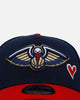 New Era New Orleans Pelicans 'Team Color Hearts' 9FORTY A-Frame Snapback Official Team Color