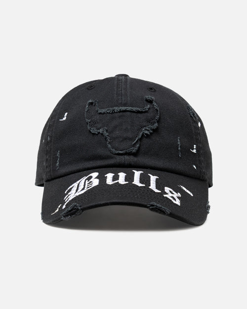 Mitchell & Ness Chicago Bulls 'Gothic Arch' Dad Fit Strapback Washed Black