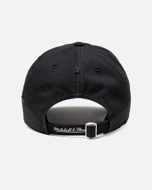 Mitchell & Ness Chicago Bulls 'Gothic Arch' Dad Fit Strapback Washed Black