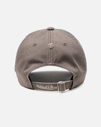 Mitchell & Ness Los Angeles Lakers 'Gothic Arch' Dad Fit Strapback Washed Chocolate