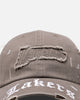 Mitchell & Ness Los Angeles Lakers 'Gothic Arch' Dad Fit Strapback Washed Chocolate