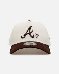 New Era Atlanta Braves 'Pink Satin Pink Hearts Walnut' 9FORTY A-Frame Snapback Chrome/Walnut