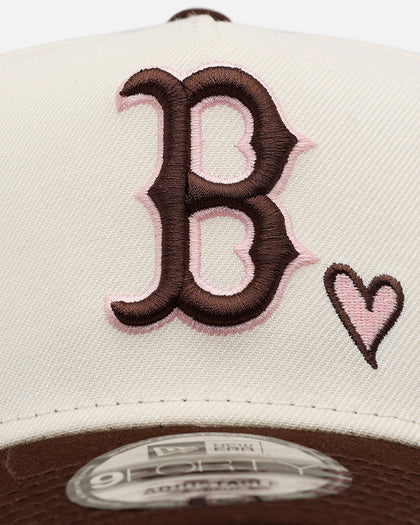 New Era Boston Red Sox 'Pink Satin Pink Hearts Walnut' 9FORTY A-Frame Snapback Chrome/Walnut