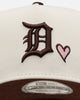 New Era Detroit Tigers 'Pink Satin Pink Hearts Walnut' 9FORTY A-Frame Snapback Chrome/Walnut