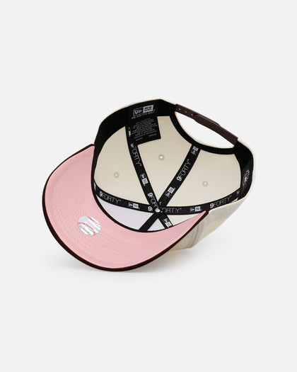 New Era Detroit Tigers 'Pink Satin Pink Hearts Walnut' 9FORTY A-Frame Snapback Chrome/Walnut