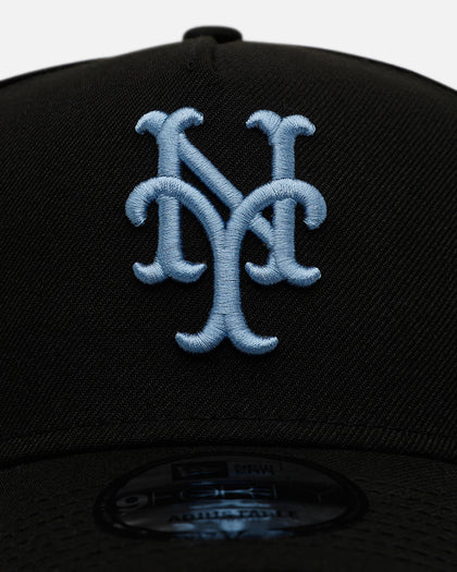 New Era New York Mets 'Black And Sky Blue' 9FORTY A-Frame Snapback Black/Sky Blue