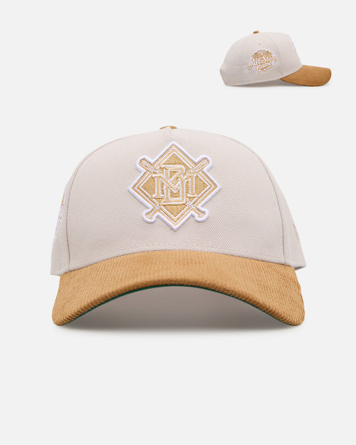 New Era Milwaukee Brewers 'Honey Pot' 9FORTY A-Frame Snapback Stone/Wheat