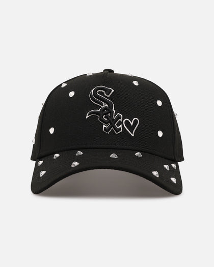 New Era Chicago White Sox 'Black Satin Hearts' 9FORTY A-Frame Snapback Black