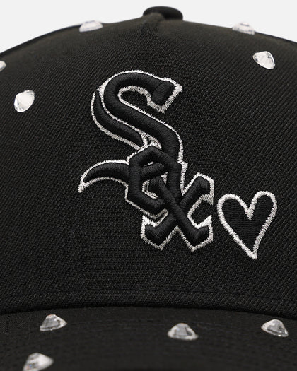 New Era Chicago White Sox 'Black Satin Hearts' 9FORTY A-Frame Snapback Black