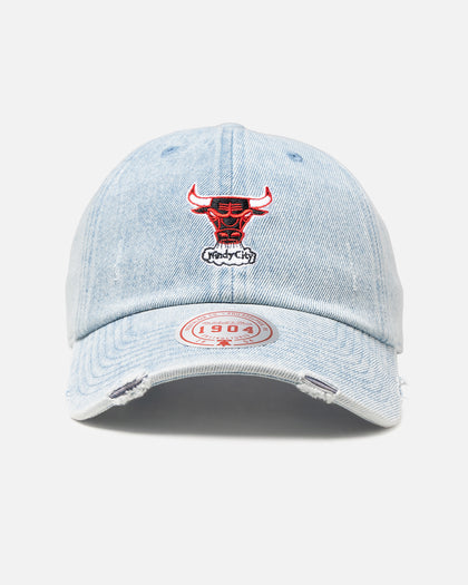 Mitchell & Ness Chicago Bulls 'Washed Denim' Dad Fit Strapback Denim