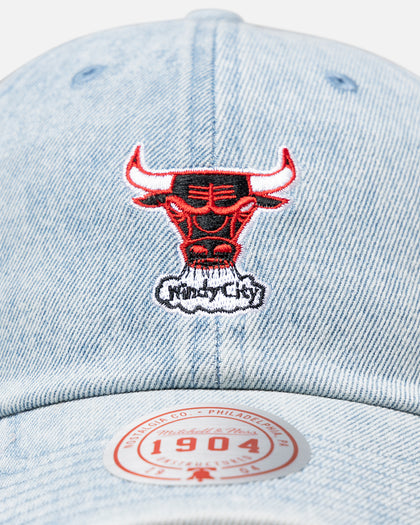 Mitchell & Ness Chicago Bulls 'Washed Denim' Dad Fit Strapback Denim