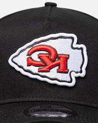 New Era Kansas City Chiefs 'Upside Down Logo' 9FORTY A-Frame Snapback Black/Official Team Color