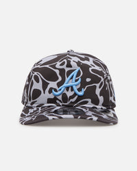 New Era Atlanta Braves 'Brushed Cotton' 19TWENTY Strapback Black/Light Blue