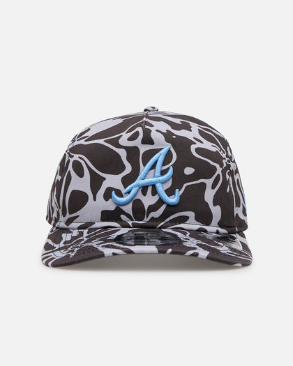 New Era Atlanta Braves 'Brushed Cotton' 19TWENTY Strapback Black/Light Blue