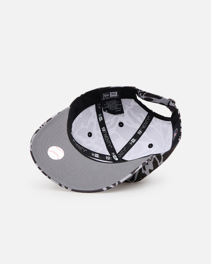 New Era Atlanta Braves 'Brushed Cotton' 19TWENTY Strapback Black/Light Blue